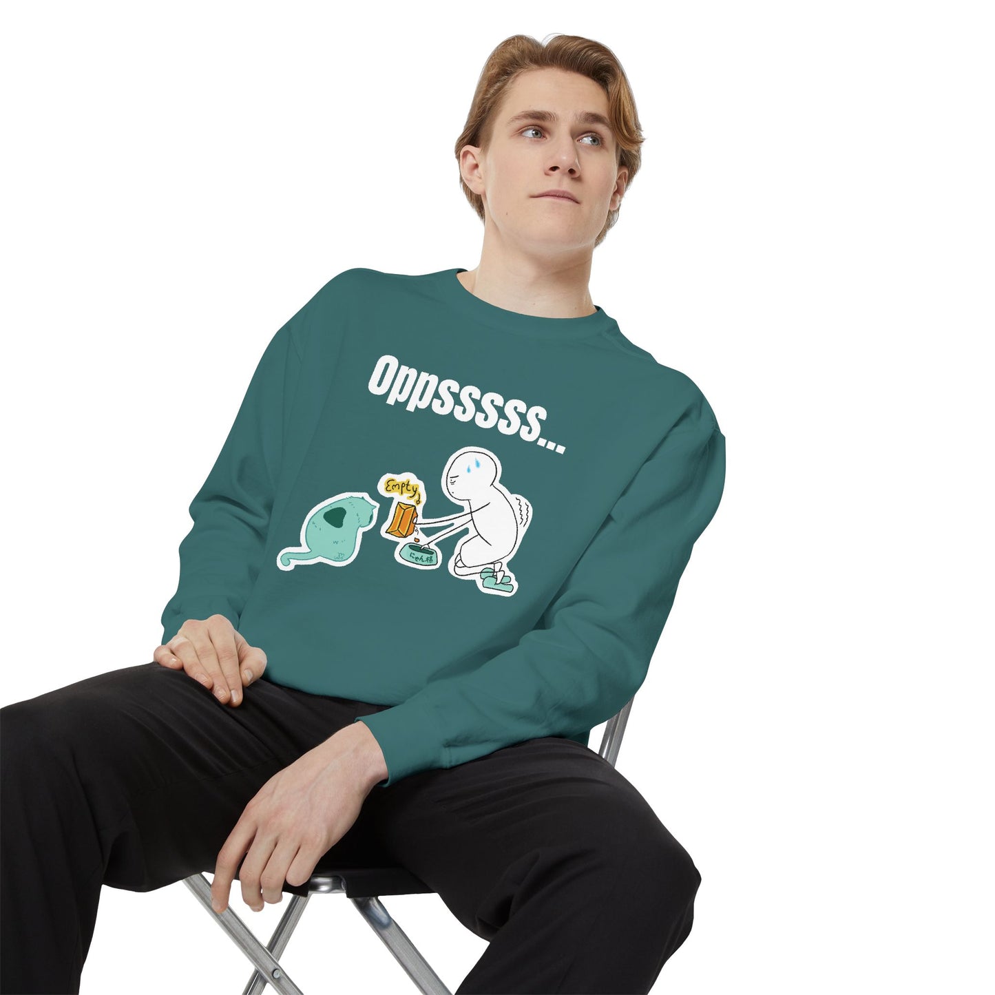 Oppsssss... Da Audacity!!? Sweatshirt | Unisex Garment-Dyed Sweatshirt
