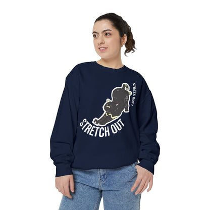 Stress Out? Stretch Out Sweatshirt | Unisex Garment-Dyed Sweatshirt