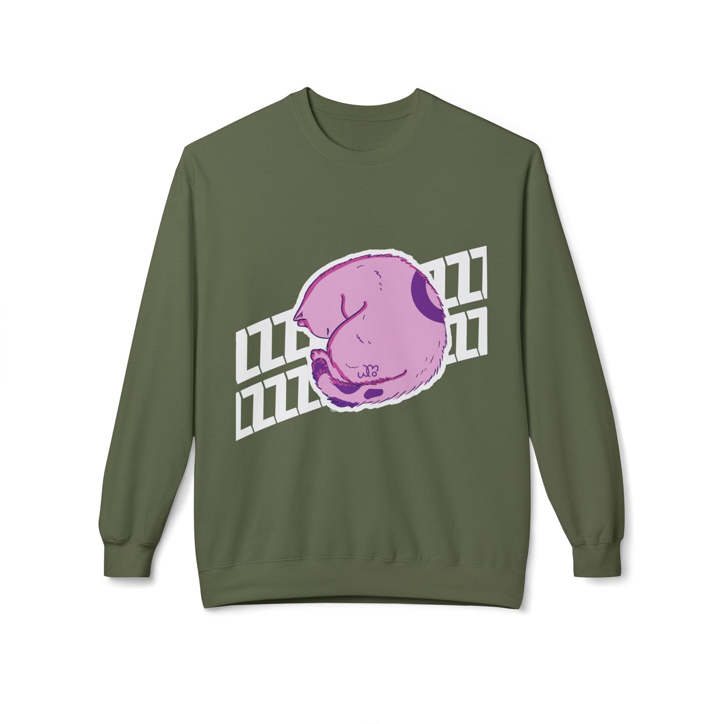 Napping Cat Sweatshirt | Unisex Midweight Softstyle Fleece Crewneck Sweatshirt