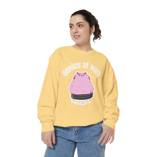Genius at Work Smart Work 101 Sweatshirt | Unisex Garment-Dyed Sweatshirt