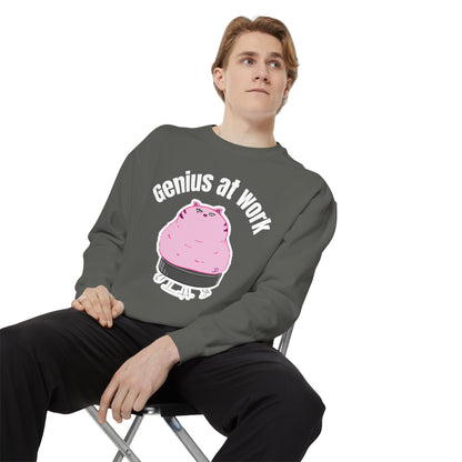 Genius at Work Smart Work 101 Sweatshirt | Unisex Garment-Dyed Sweatshirt