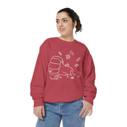 Sleeping Capybara & Friend Sweatshirt | Unisex Garment-Dyed Sweatshirt
