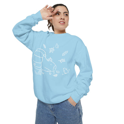 Sleeping Capybara & Friend Sweatshirt | Unisex Garment-Dyed Sweatshirt