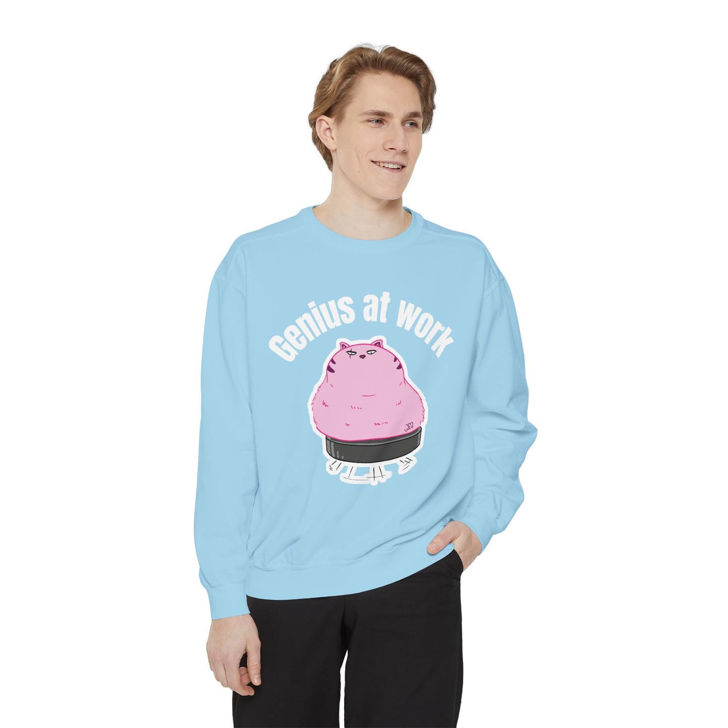Genius at Work Smart Work 101 Sweatshirt | Unisex Garment-Dyed Sweatshirt