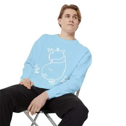 Sitting Capybara & Friend Sweatshirt | Unisex Garment-Dyed Sweatshirt