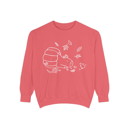 Sleeping Capybara & Friend Sweatshirt | Unisex Garment-Dyed Sweatshirt