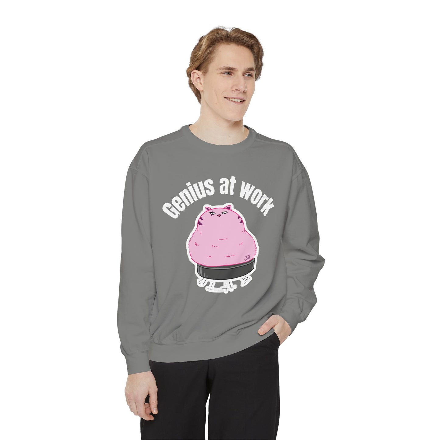 Genius at Work Smart Work 101 Sweatshirt | Unisex Garment-Dyed Sweatshirt